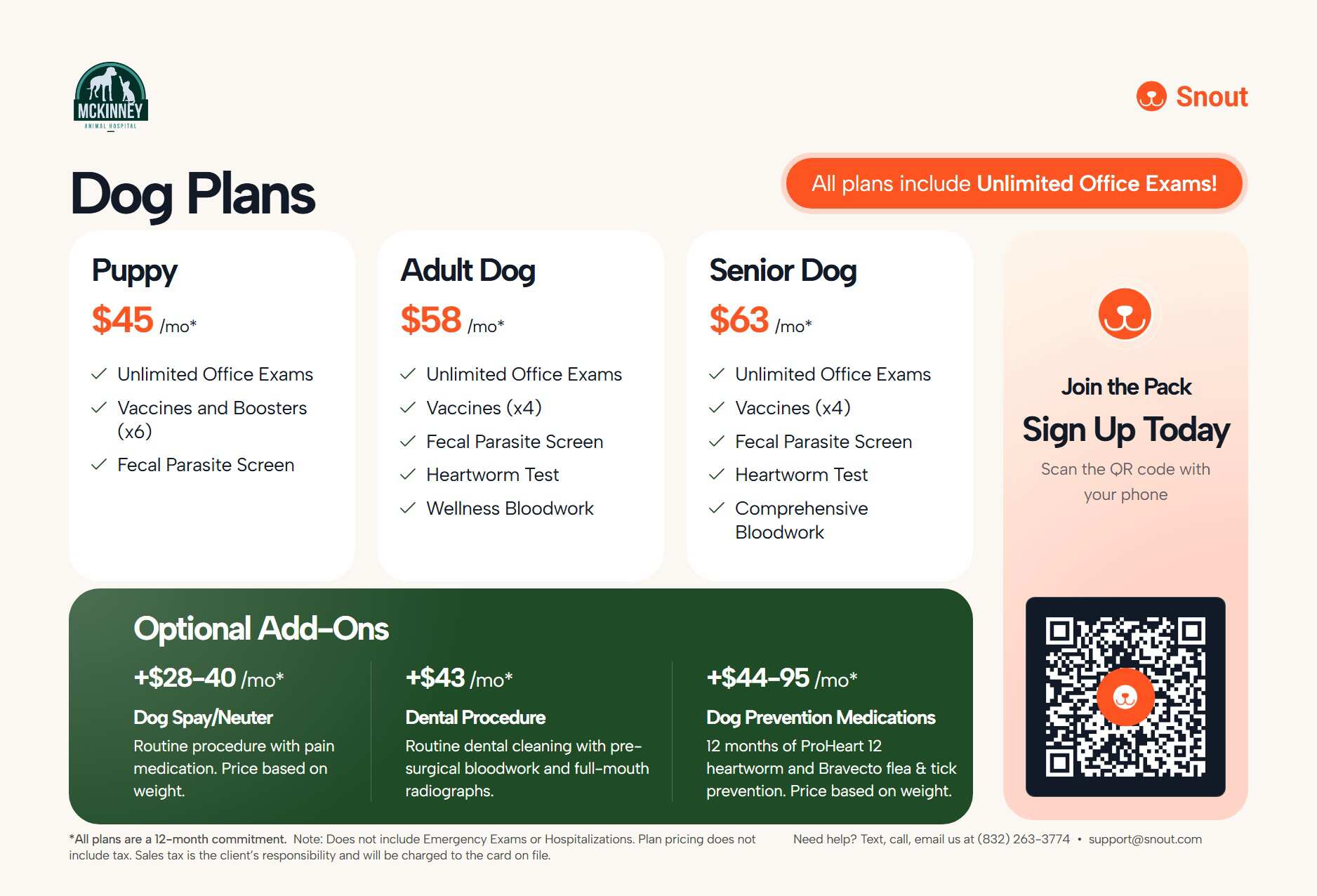 Snout wellness plans dog graphics